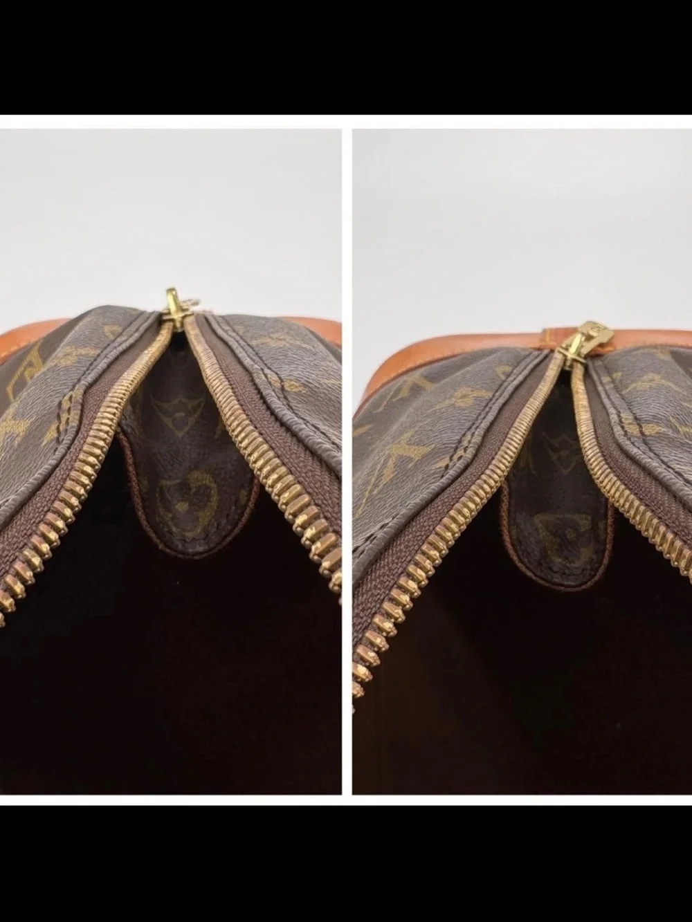 Louis Vuitton Monogram Canvas Satchel with Tan Vachetta Accents